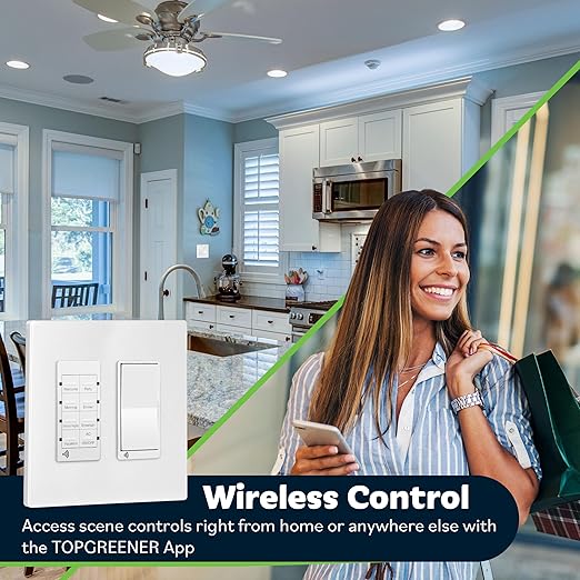TOPGREENER Smart Light Switch Wi-Fi Scene Controller, 8-Button Programmable - Image 5