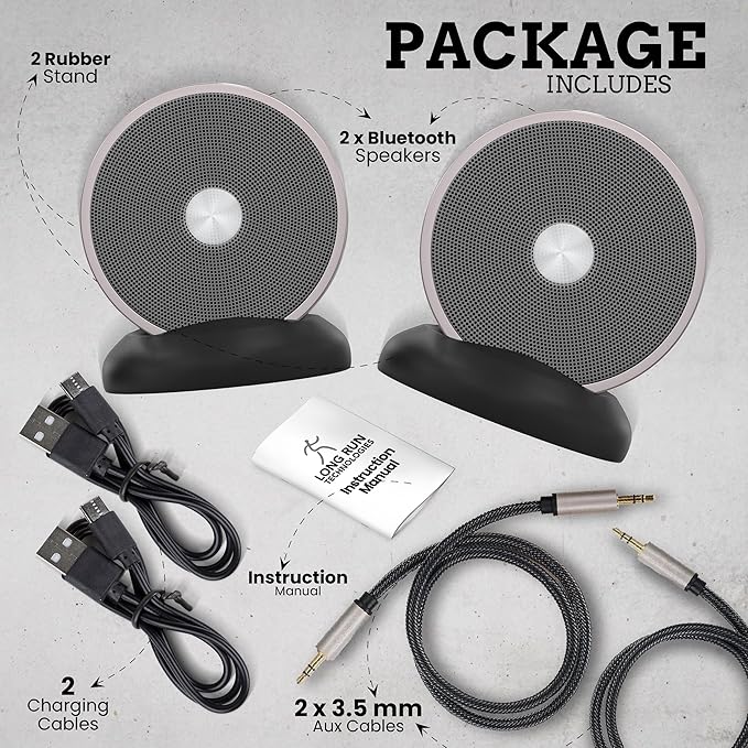 Long Run Technologies Stereo Bluetooth Speakers - Image 9
