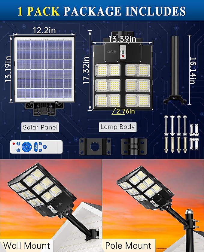 Gefolly SL-2000W Outdoor Solar Street Light - Image 6