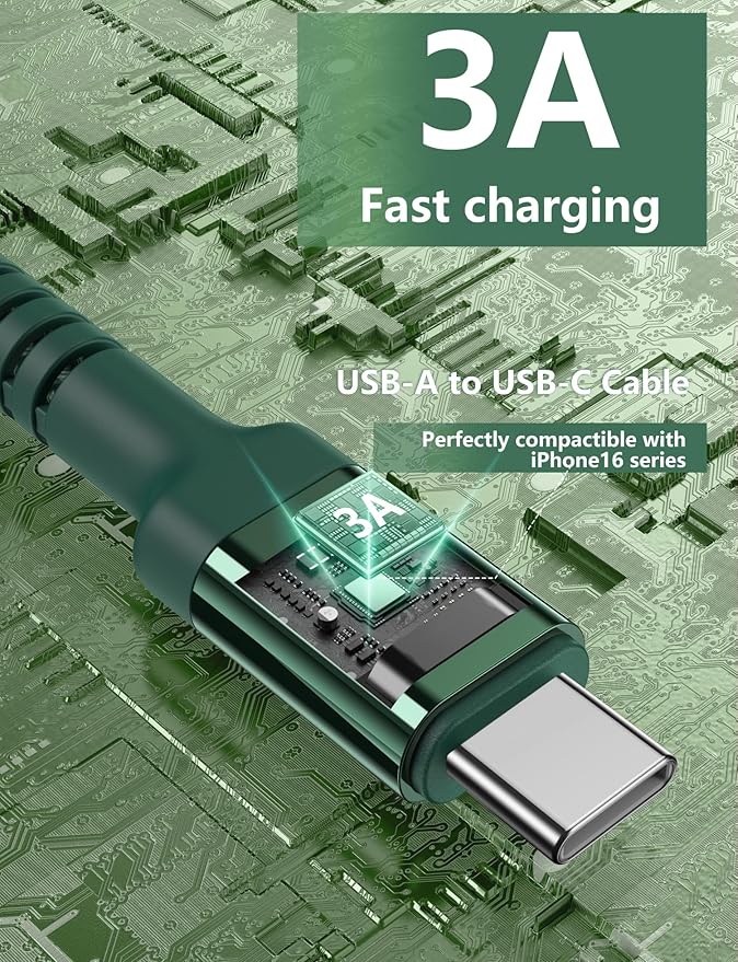 USB to USB C Cable Fast Charging 6FT, USB A to USB C Charger Cord, Upgraded - Image 3