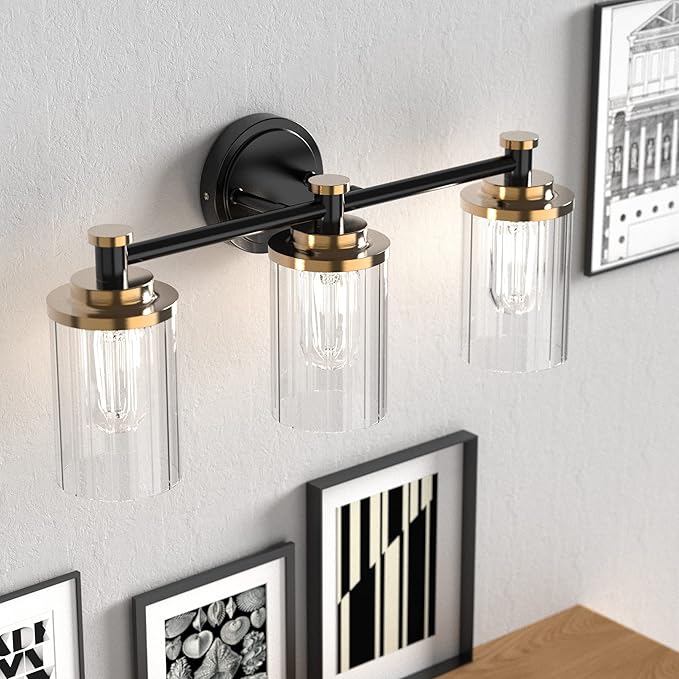 PHIXART Bathroom Lighting Fixtures Black and Gold Bathroom Vanity Light - Image 2