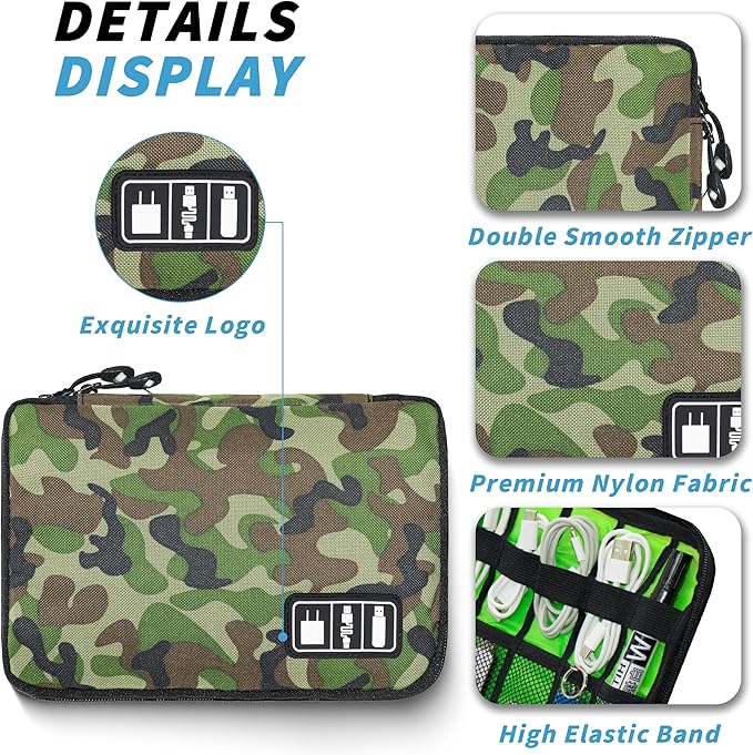 Electronics Organizer, Travel Cord Organizer Pouch, Portable Cable Organizer - Image 2
