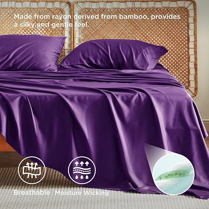 Bedsure California King Sheet Sets, Cooling Sheets - Image 3