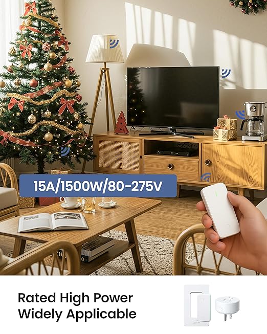 Zoiinet Remote Control Outlet Plug Switch, Buckle Design & Removable Wireless - Image 7