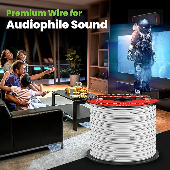 16AWG Speaker Wire, GearIT Pro Series 16 Gauge Speaker Wire Cable Great Use - Image 8