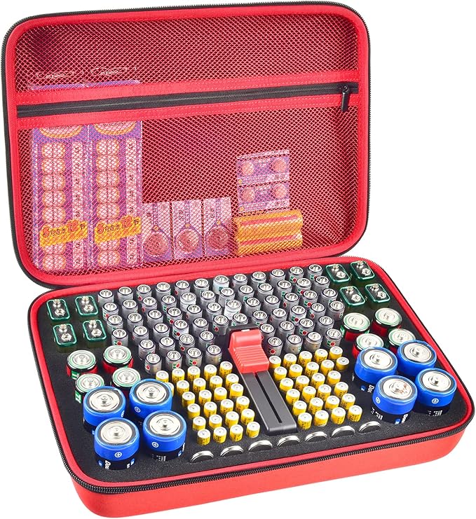 Battery Organizer Case, 150+ Batteries Storage Holder Container by GWCASE