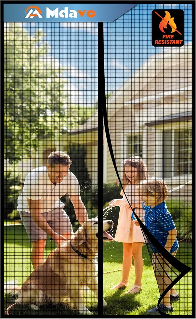 Magnetic Screen Door，Fiberglass Screen Door Mesh，Keep Bugs Out, Heavy-Duty Mesh by Welcometobuy