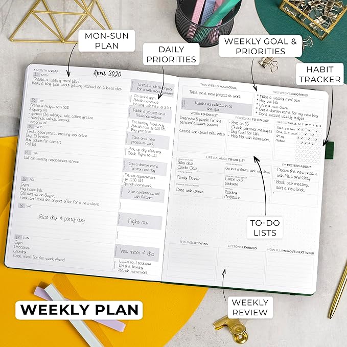 Clever Fox Planner Pro Premium Edition– Luxurious Weekly & Monthly Planner + - Image 3