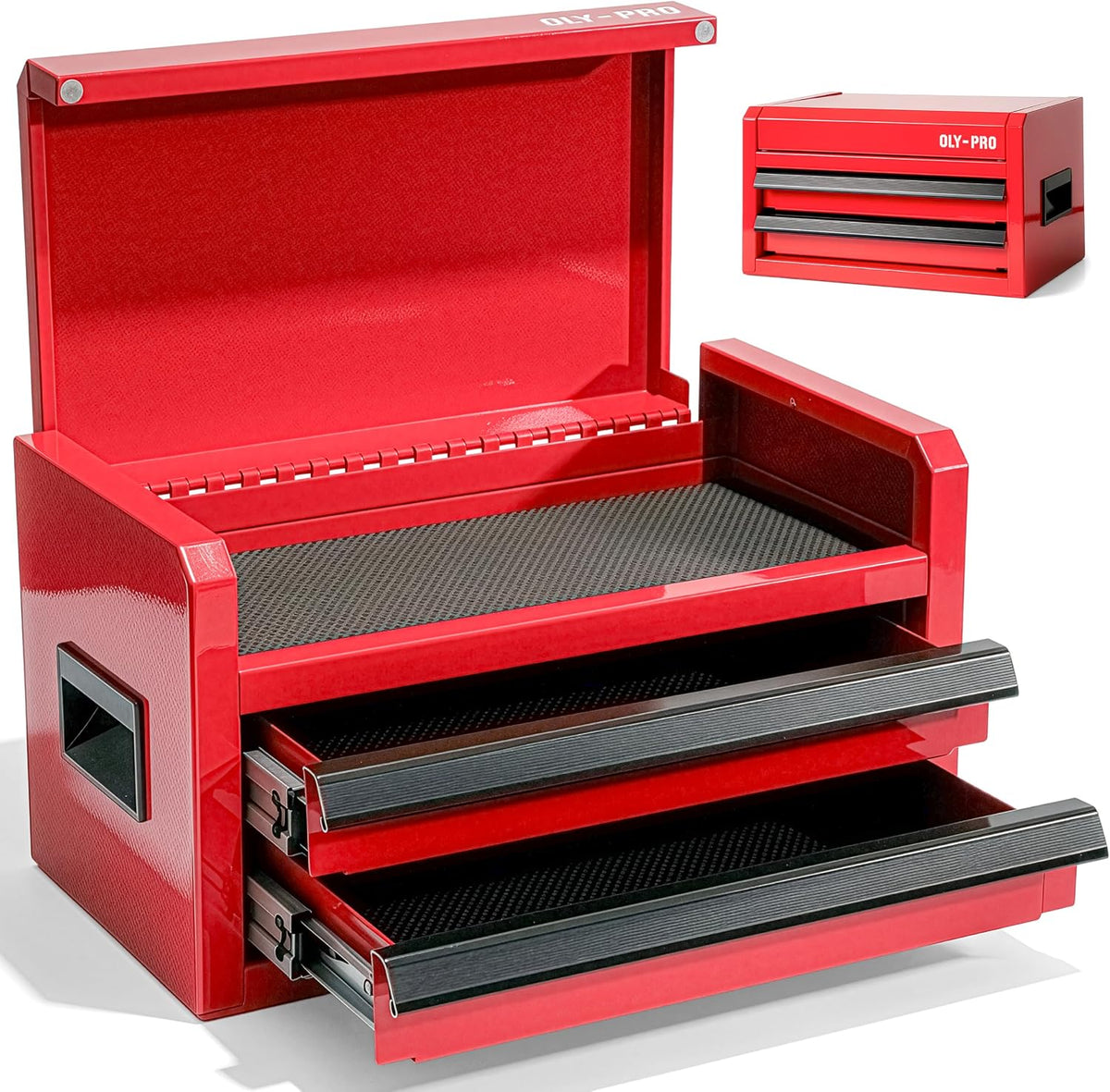 mini toolbox with 2 drawers and top storage, main product view