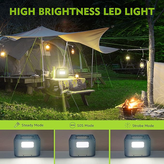 Solar Generator, 296Wh Portable Power Station, 110V Pure Sine Wave, 80000mAh - Image 7