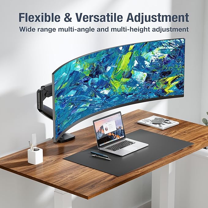 AVLT Single 17"-45" Monitor Arm Desk Mount Premium Mechanical Spring fits One - Image 4