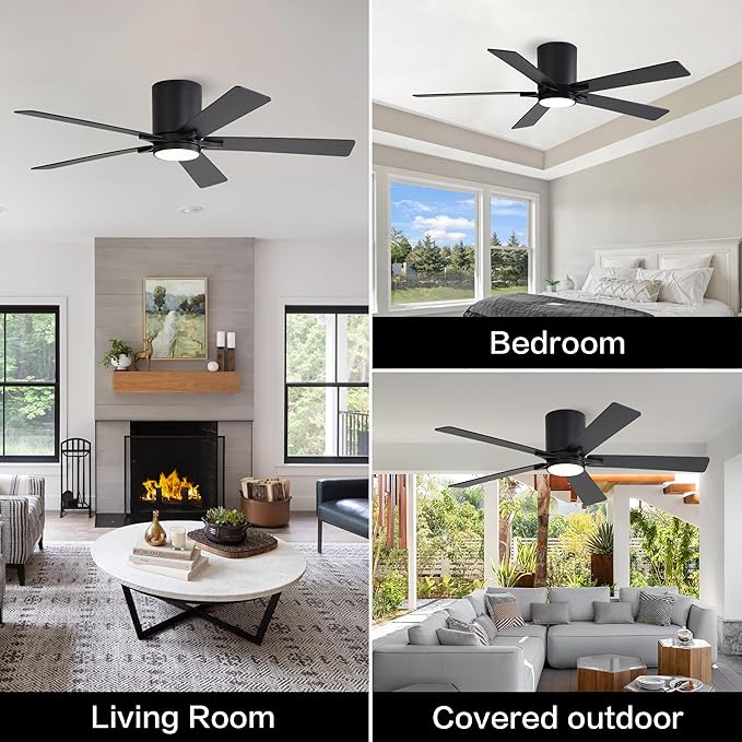 WINGBO 52" DC Flush Mount Ceiling Fan - Image 9