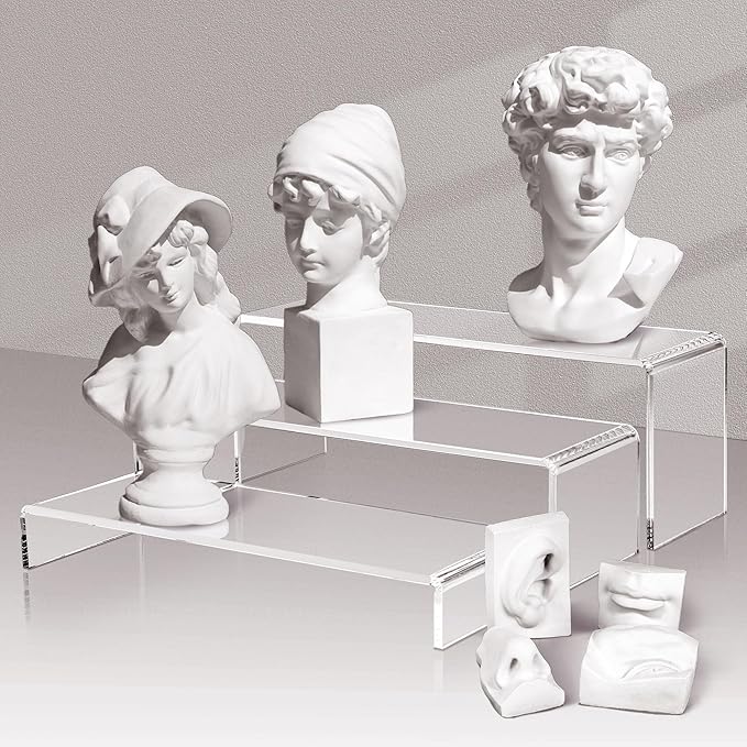 LFTYTUO 2 Set Large Acrylic Clear Display Risers, 3 Sizes 12" Rectangular - Image 5