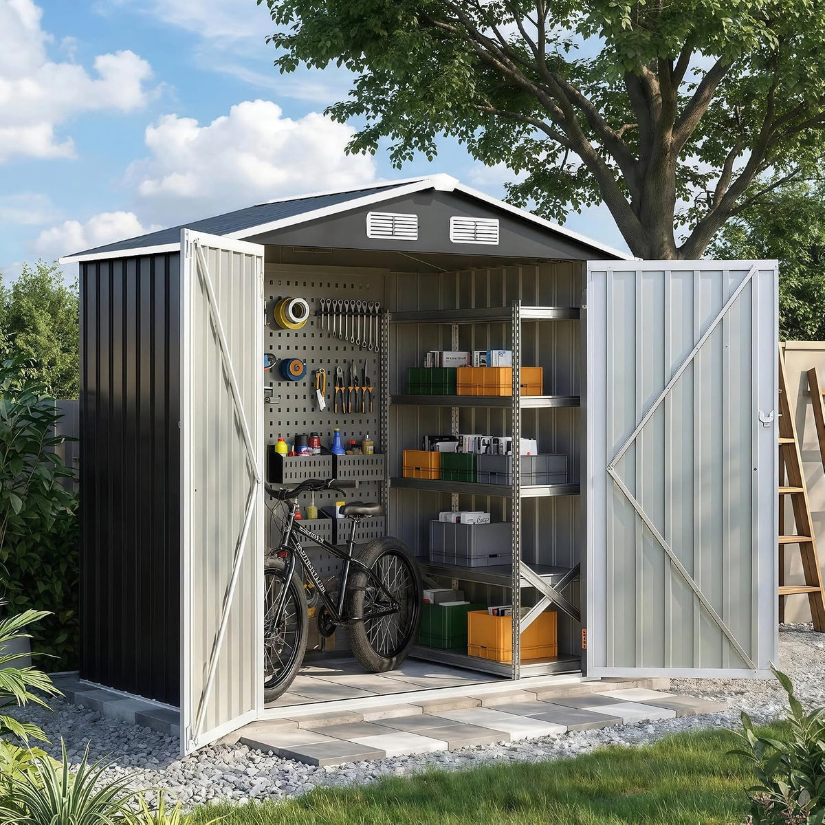 udpatio 6x4 ft metal storage shed,outdoor shed,garden shed, main product view