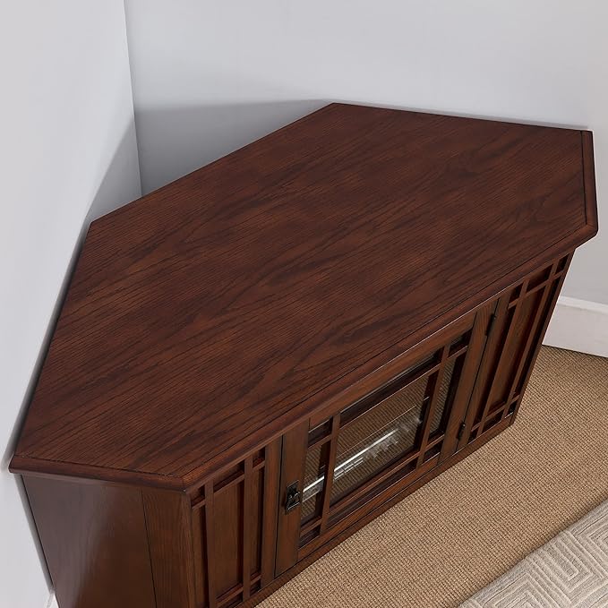 Leick Home 82285 Mission Corner TV Stand Made from Solid Wood, One Door and - Image 8