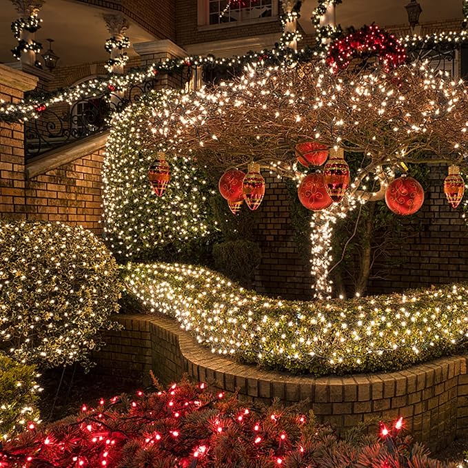 Home Lighting 66ft Christmas Decorative Mini Lights, 200 LED Green Wire Fairy - Image 2