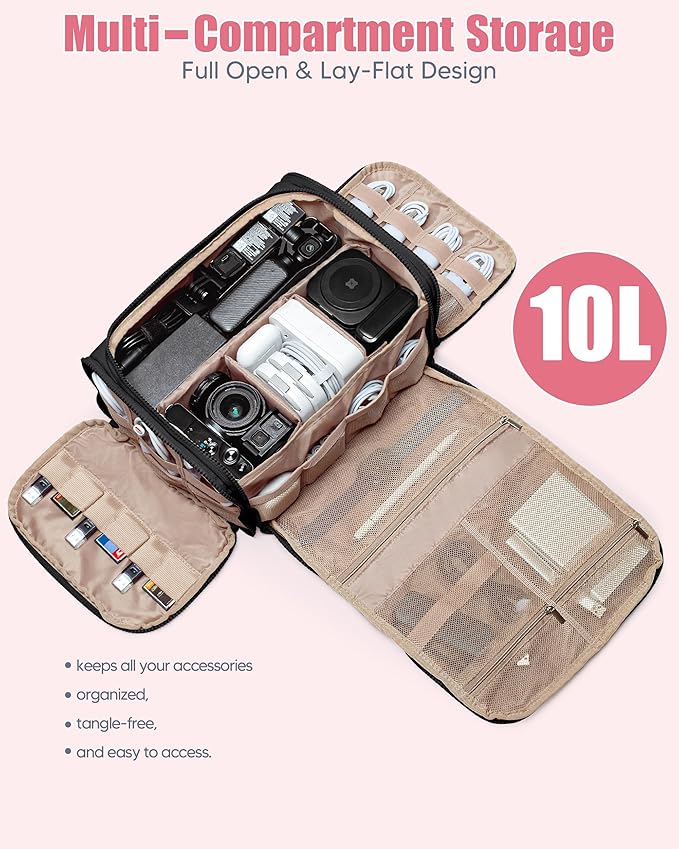 Cable Organizer Bag, Travel Cord & Charger Organizer Pouch - Image 2