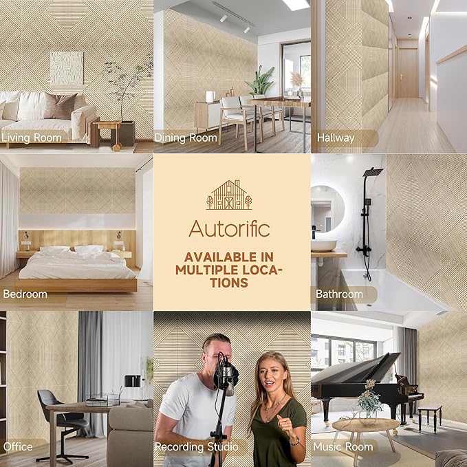 Autorific Acoustic Wall Panels, 6 Pack Total Size 72 x 48 Inches, Self-Adhesive - Image 7