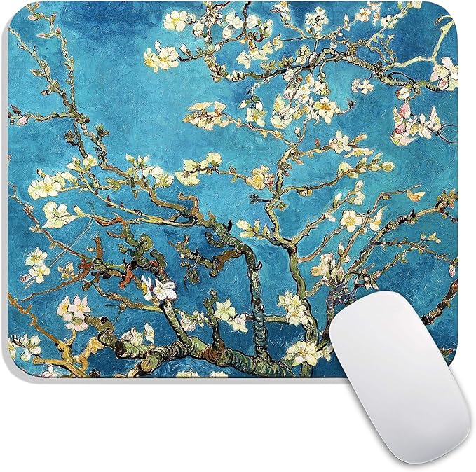 Armanza Square Mouse Pad Apricot Flower, Personalized Premium-Textured Custom by Armanza