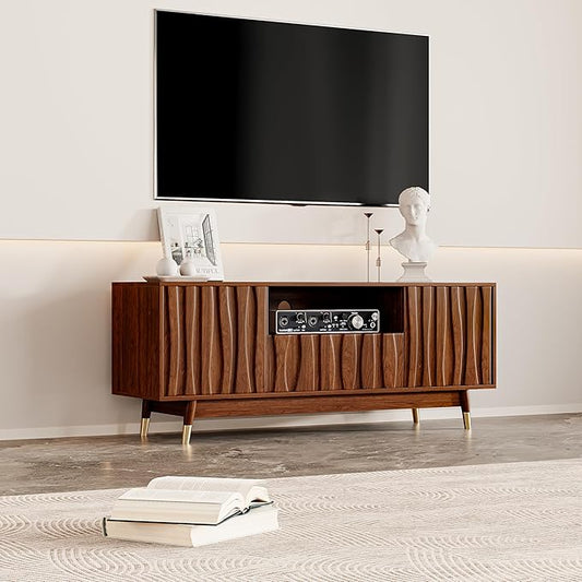 ATJafurn 55‘’ Brown Walnut Finish TV Stand by ATJafurnFurniture