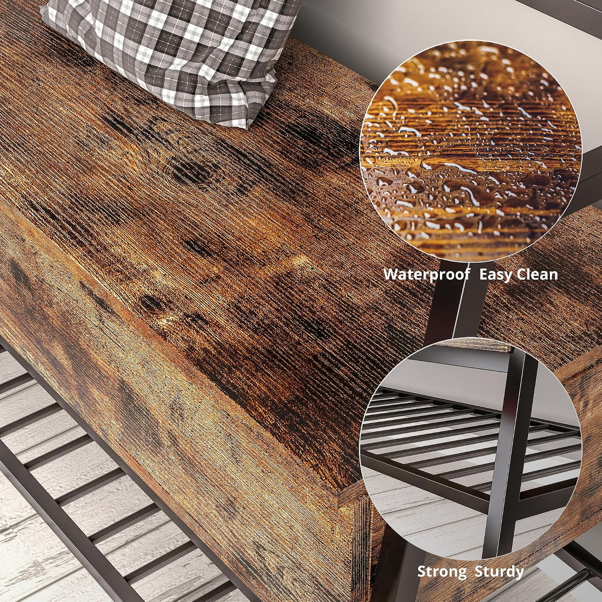 ironck shoe storage bench with practical storage for showing dimensions