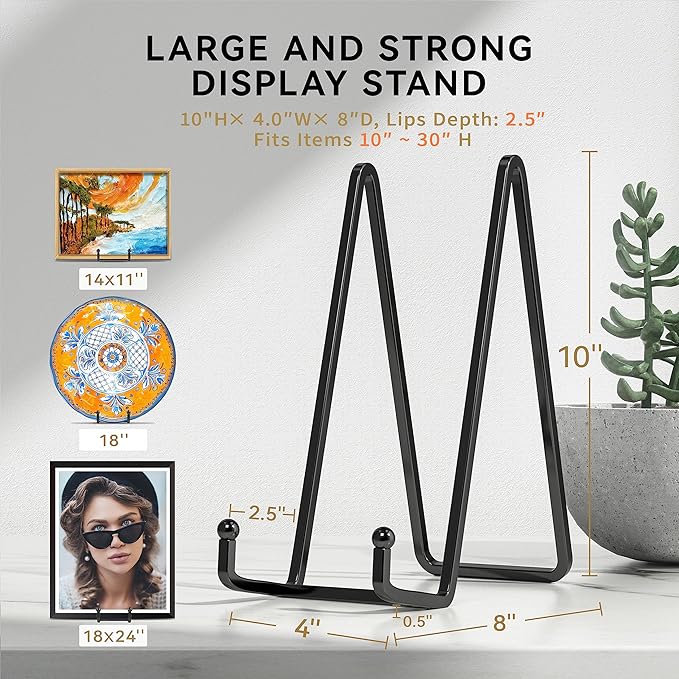 IPAME 4 Pack 10 Inch Large Plate Stands - Image 3