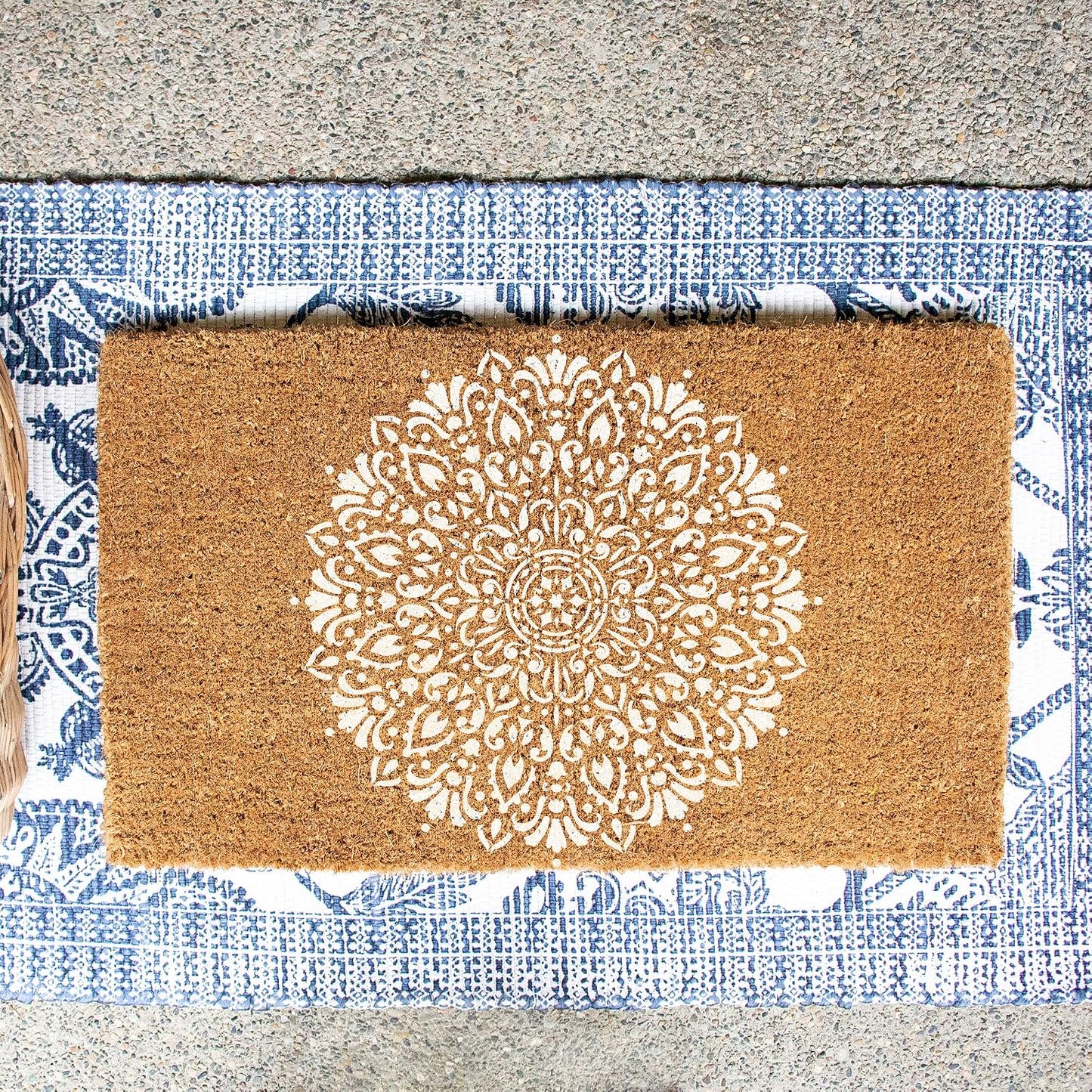 Harmony Mandala Floor Stencil - Furniture Stencils, Mandala Template