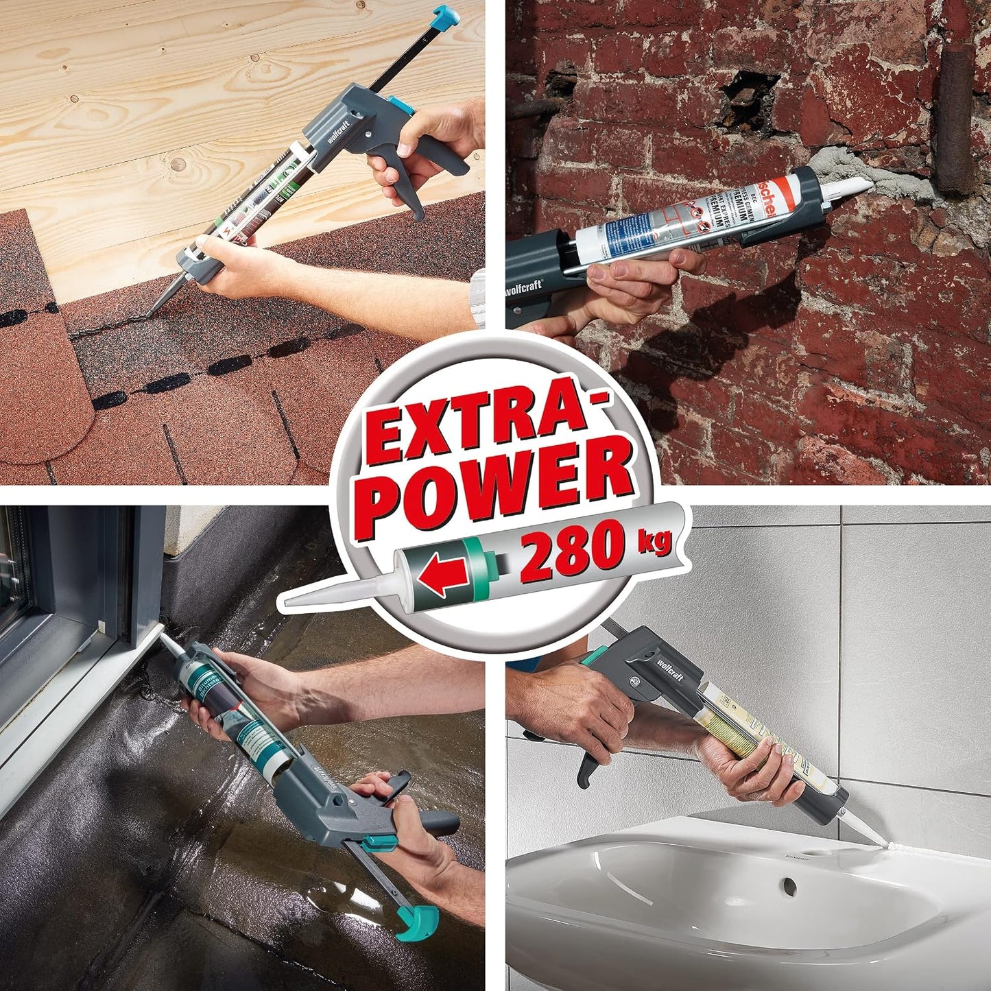 wolfcraft 4356000 1聽MG 600 PRO-Mechanical caulking Gun