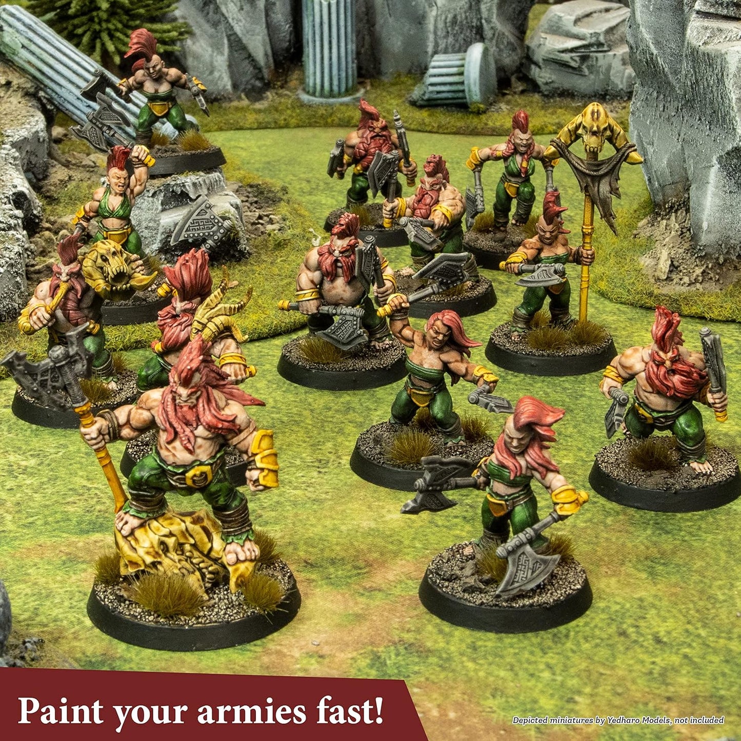 The Army Painter, Speedpaint Most Wanted Set 2.0 Combo, 24 x 18 ml | Contrast Paint Set incl. 2 metallics, 1 medium & 2 Free Brushes for Miniature Model Painting, DnD & Warhammer Figures